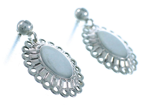 Sterling Silver Concho Post Dangle Earrings RX111018
